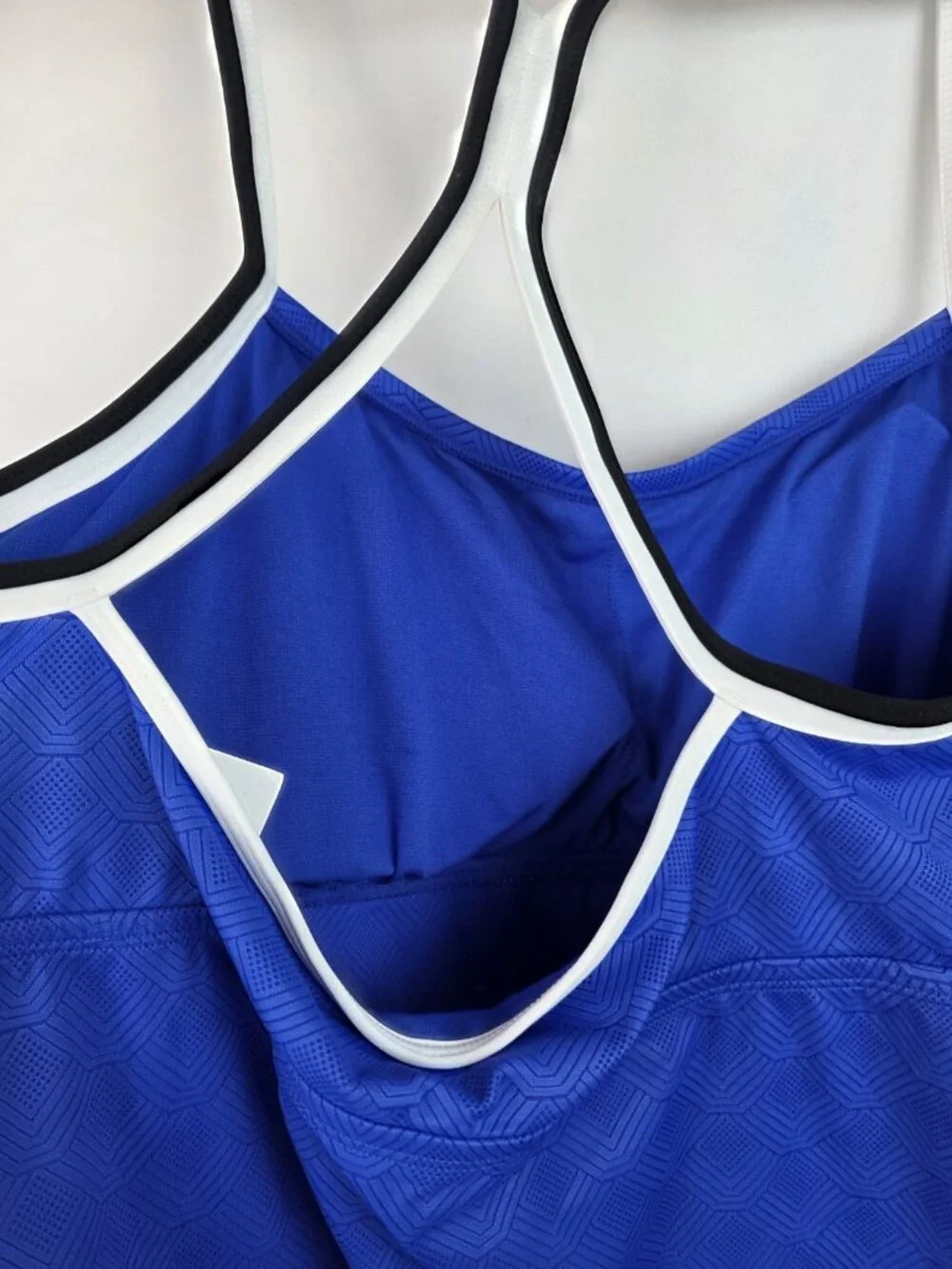24th & Ocean Women's Tankini Top Size XXL Blue Swim Swimsuit Top A-D Cup